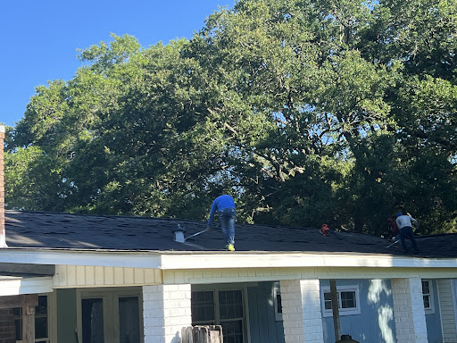 Residential roofing job completed by Mobile Roofing & Construction